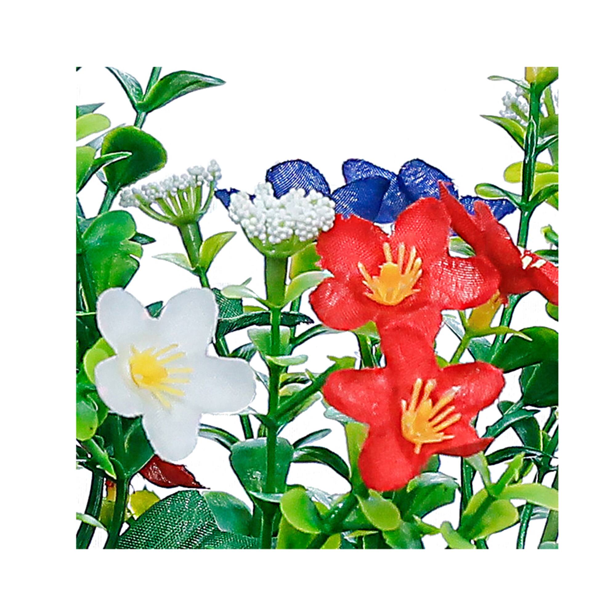 17.25" Red, White & Blue Wax Flower Bush by Celebrate It™
